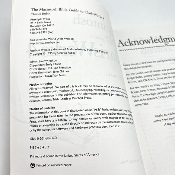Vintage 1995 The Macintosh Bible Guide to ClarisWorks 4 Charles Rubin Paperback - Picture 3 of 5